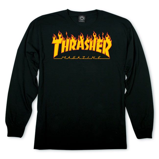 Thrasher | Flame Logo Longsleeve T-Shirt (Black)