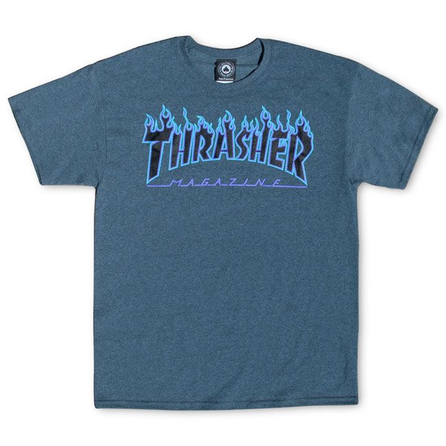Thrasher | Flame Logo T-Shirt (Dark Heather)
