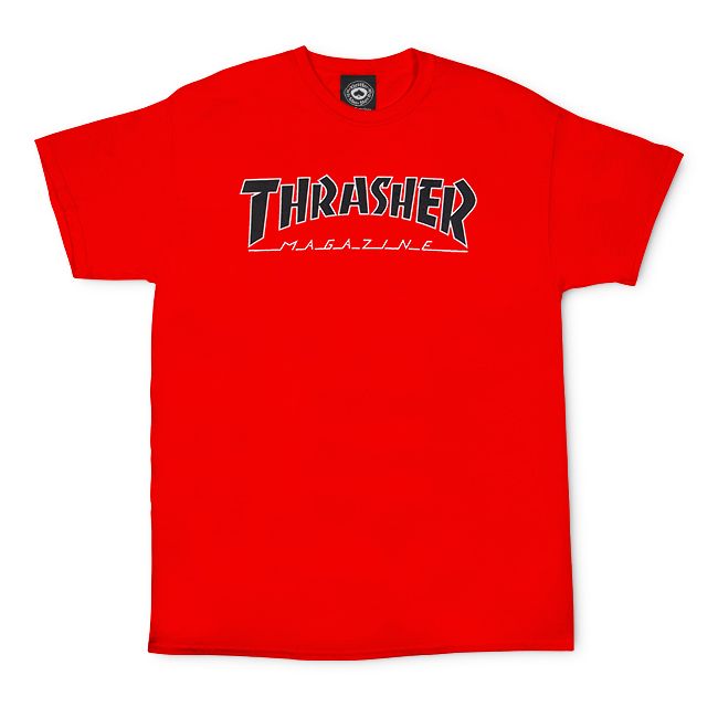 white and red thrasher shirt