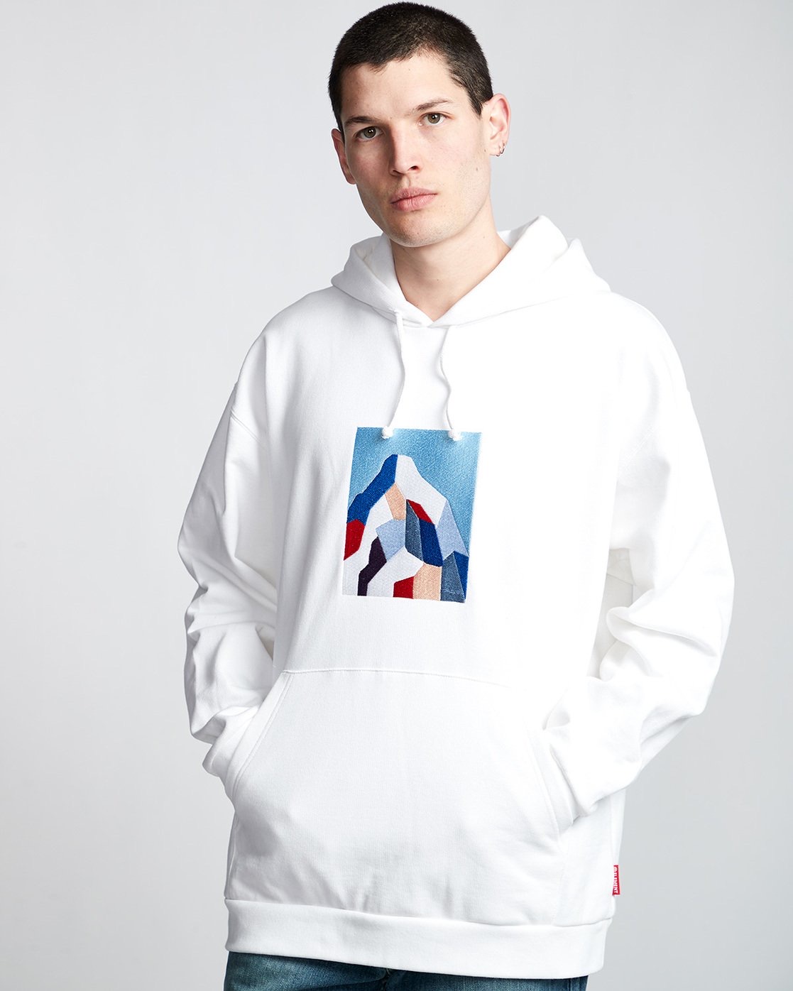 element white hoodie