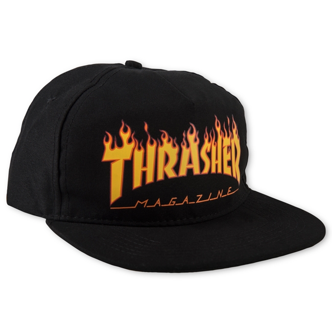 Thrasher | Flame Snapback Cap (Black)