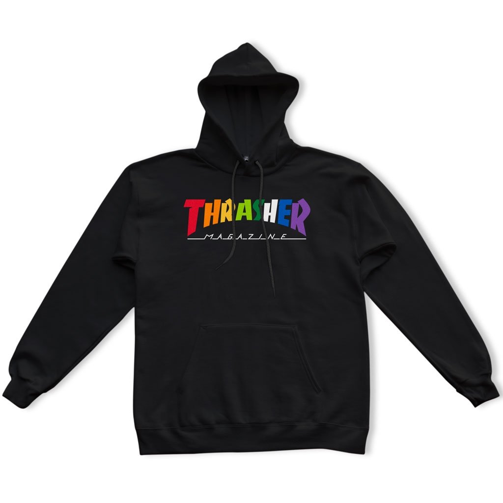 Thrasher | Rainbow Mag Hood (Black)