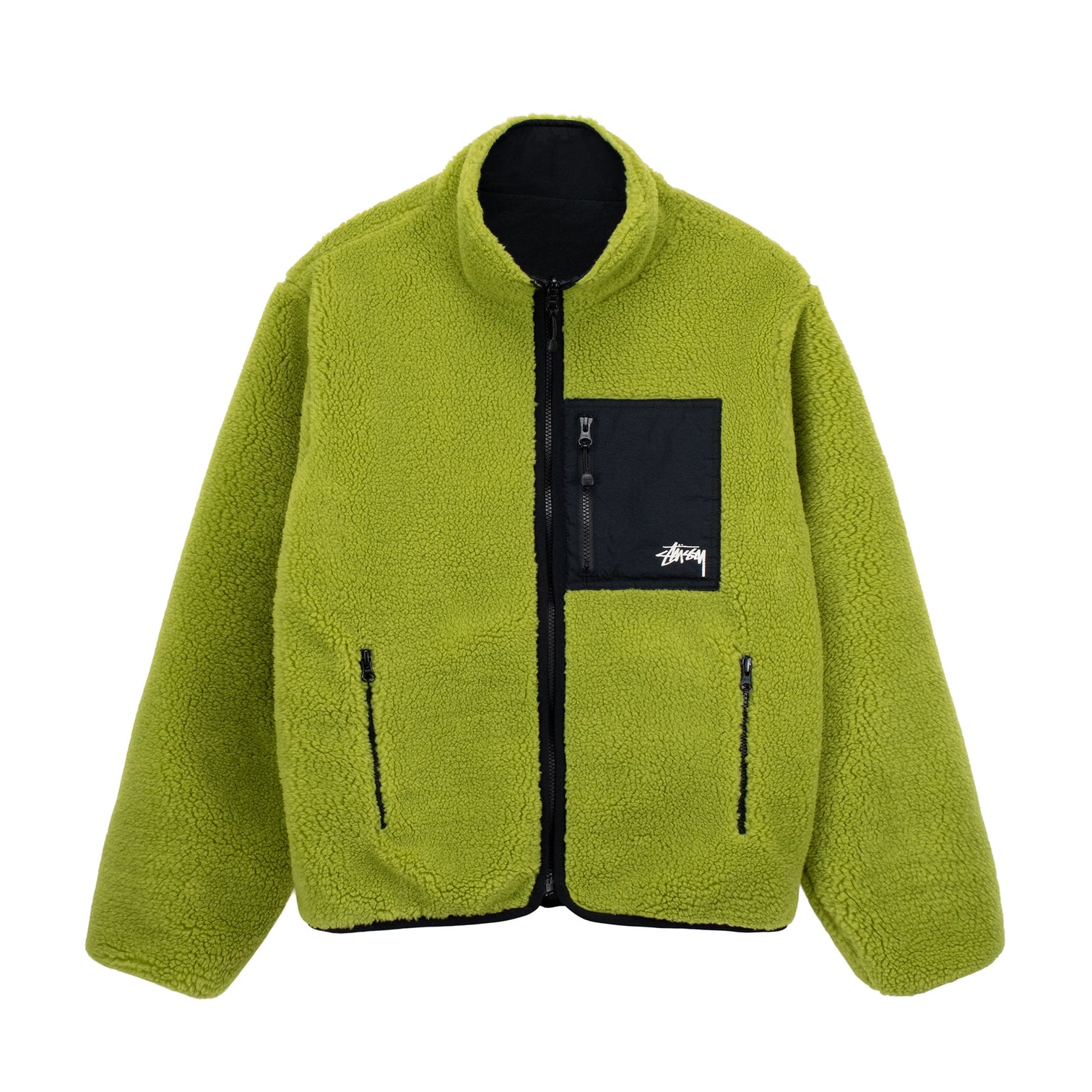 STÜSSY | Sherpa Reversible Jacket (Moss Green)