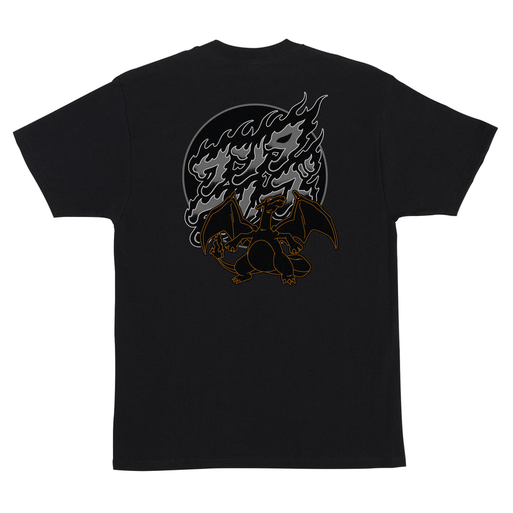 Pokémon & Santa Cruz Fire Type 3 Men’s T-Shirt (Black Charizard)