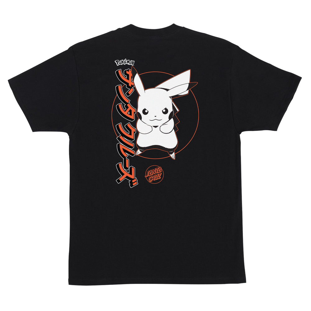 Pokémon & Santa Cruz Pikachu Men’s T-Shirt (Black)