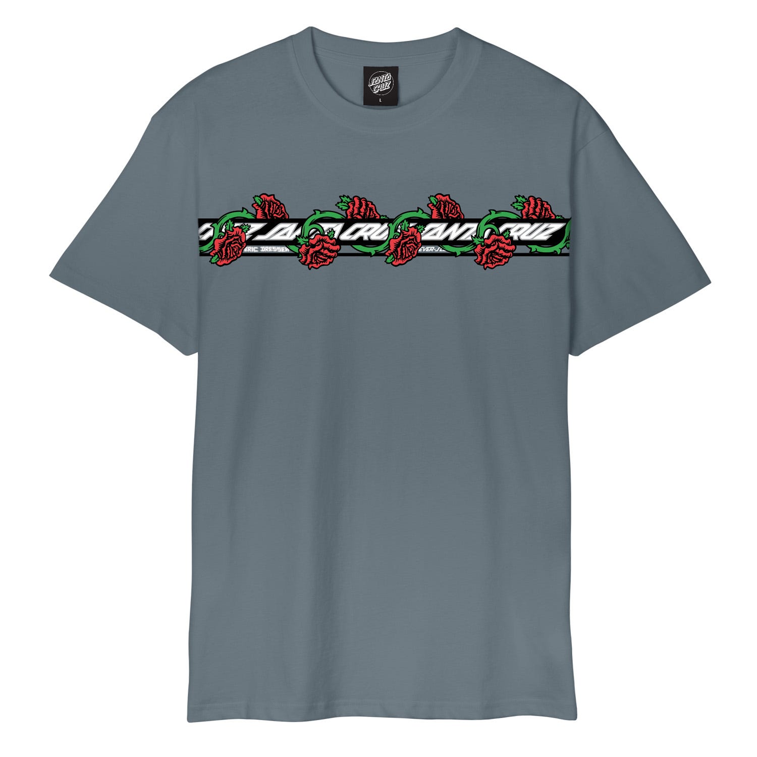 Santa Cruz | Dressen Roses Ever-Slick T-Shirt (Iron)