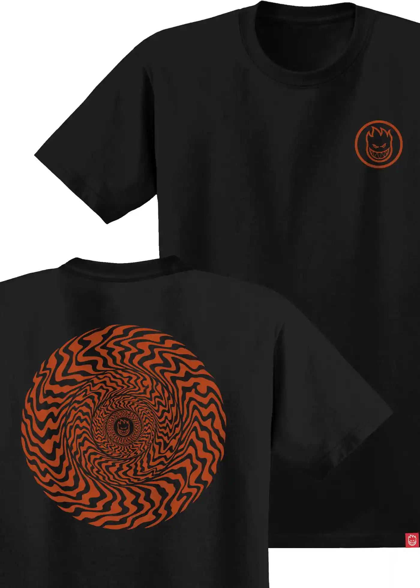 Spitfire | Swirled Classic T-Shirt (Black/Burnt Orange)