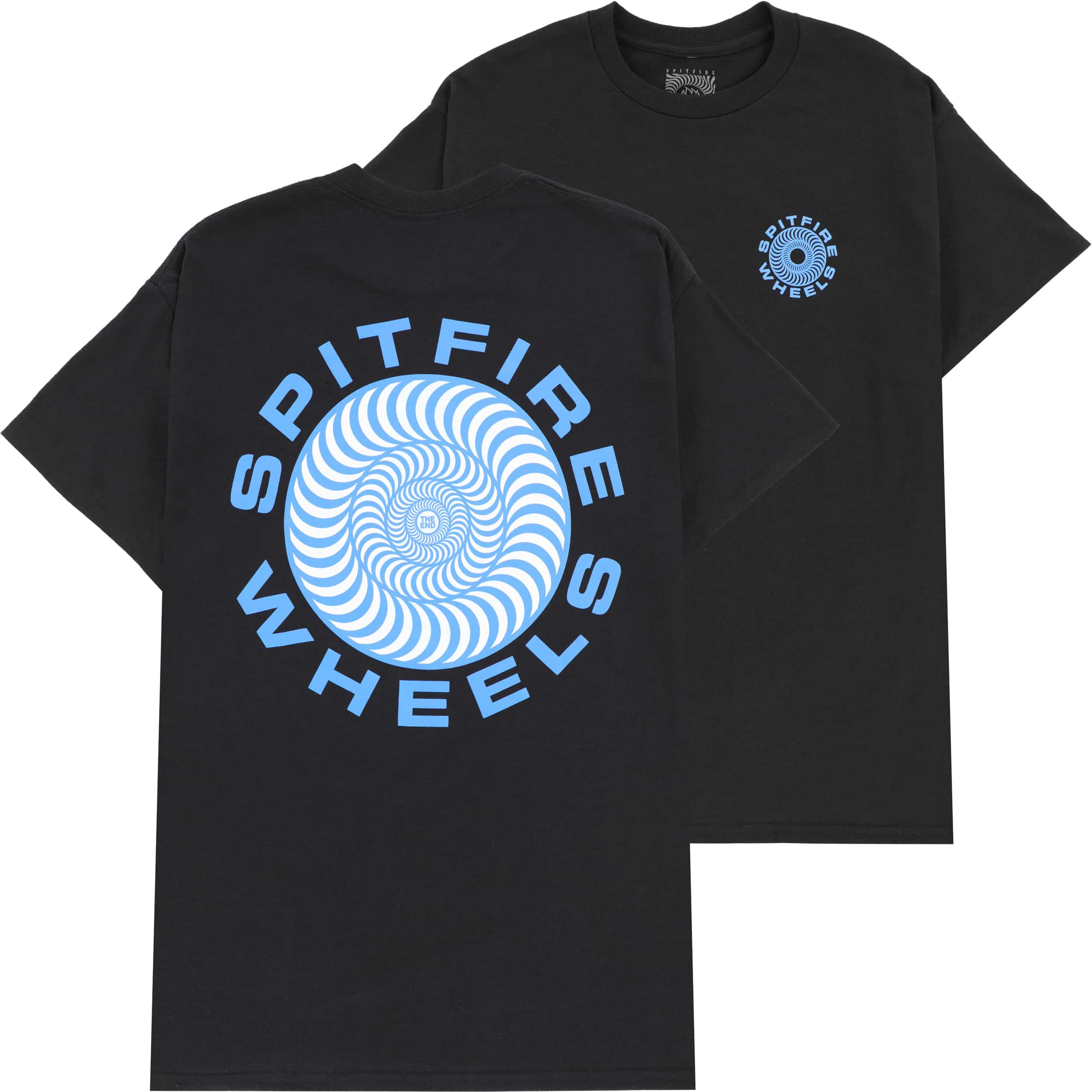 Spitfire | Classic 87′ Swirl Fill T-Shirt (Black/Blue White)
